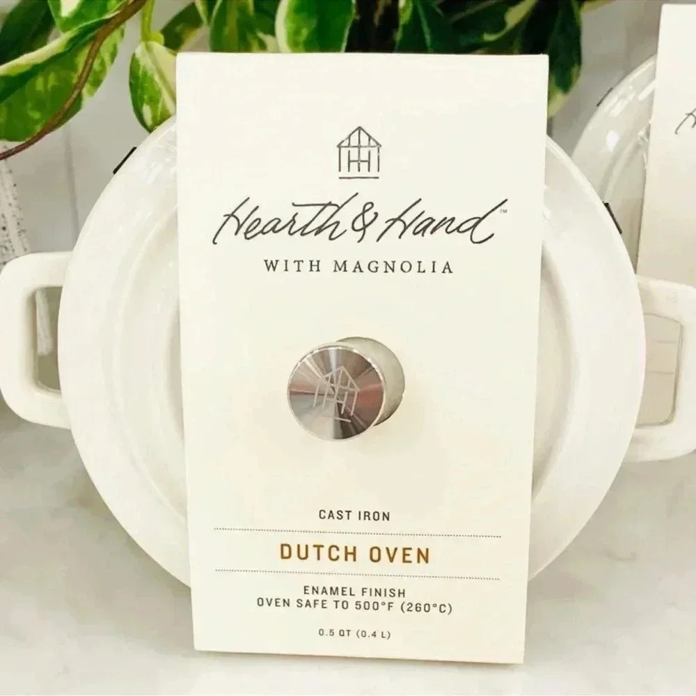 Hearth and Hand Magnolia Creamy White Dutch oven. .5 quart